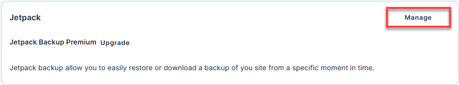 account back up